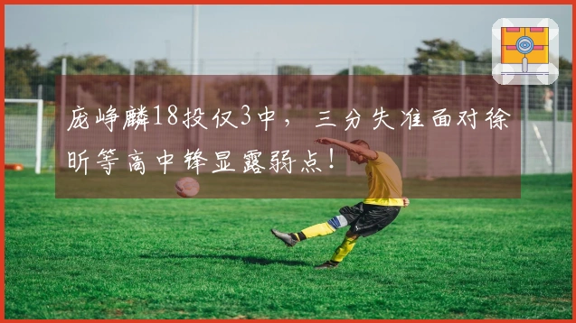 庞峥麟18投仅3中，三分失准面对徐昕等高中锋显露弱点！